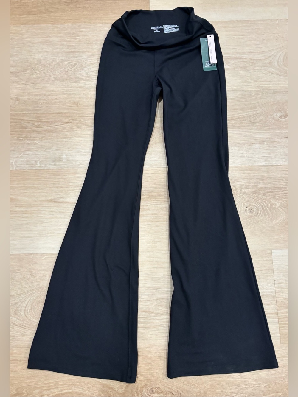Wild fable Black High-Rise Wide-Leg Flare Leggings Size Medium